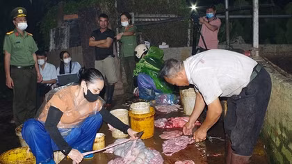Cơ sở giết mổ gần 3 tấn thịt lợn dương tính với virus dịch tả lợn châu Phi