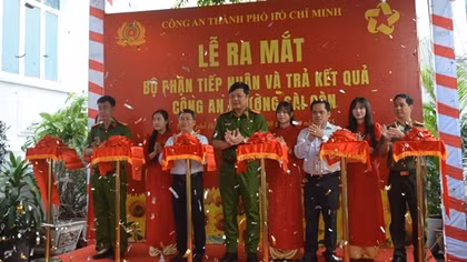 TP Hồ Chí Minh: Công an cấp xã đồng loạt ra mắt Bộ phận Một cửa