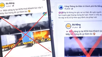 “Cháy lớn tại Khu công nghiệp Hòa Khánh” là thông tin bịa đặt