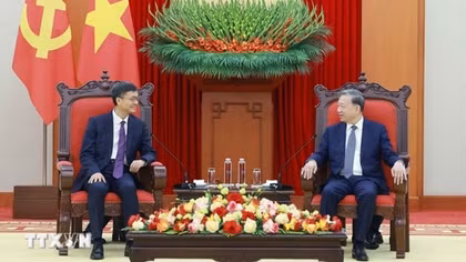 Tổng Bí thư Tô Lâm tiếp Bí thư Khu ủy Quảng Tây (Trung Quốc)