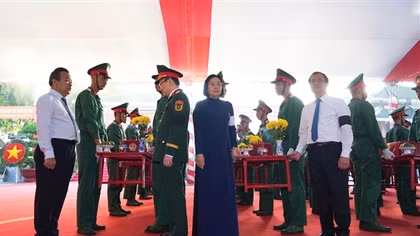 Tây Ninh: Tổ chức lễ truy điệu, an táng 159 hài cốt liệt sĩ
