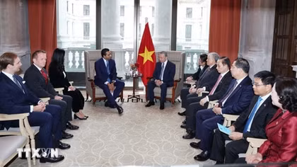 Tổng Bí thư Tô Lâm tiếp lãnh đạo một số tập đoàn, tổ chức tài chính quốc tế