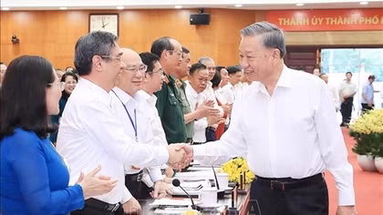 Tổng Bí thư, Chủ tịch nước Tô Lâm làm việc với Thành ủy TP Hồ Chí Minh