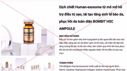 Nhiều cơ sở quảng cáo sai quy định các sản phẩm liên quan “công nghệ tế bào gốc”