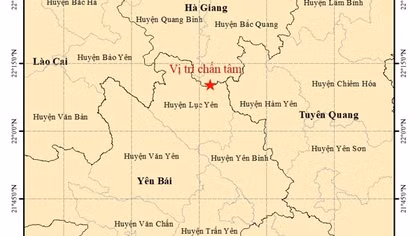 Xảy ra 3 trận động đất tại tỉnh Kon Tum và Yên Bái
