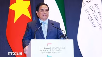 Thủ tướng phát biểu chính sách tại Học viện Anwar Gargash của UAE