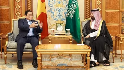 Thủ tướng Phạm Minh Chính hội đàm với Hoàng Thái tử, Thủ tướng Saudi Arabia