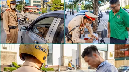 CSGT "dọn dẹp" ô tô dừng, đỗ bừa bãi trên đường phố Hà Nội