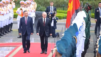 Chủ tịch nước Tô Lâm chủ trì lễ đón Tổng thống Vladimir Putin