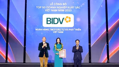 BIDV giữ vững vị trí Top 50 doanh nghiệp xuất sắc Việt Nam năm 2023