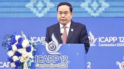 Chủ tịch Quốc hội Trần Thanh Mẫn phát biểu tại Hội nghị ICAPP 12