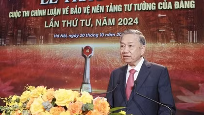 Phát biểu của Tổng Bí thư, Chủ tịch nước Tô Lâm tại Lễ trao giải Cuộc thi chính luận về bảo vệ nền tảng tư tưởng của Đảng lần thứ 4