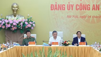 Chủ tịch nước Tô Lâm và Thủ tướng Phạm Minh Chính dự Hội nghị Đảng uỷ Công an Trung ương