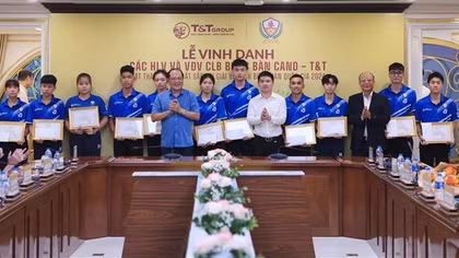Đạt thành tích xuất sắc, CLB Bóng bàn CAND – T&T nhận thưởng lớn