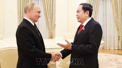 Chủ tịch Quốc hội Trần Thanh Mẫn hội kiến Tổng thống Liên bang Nga Vladimir Putin