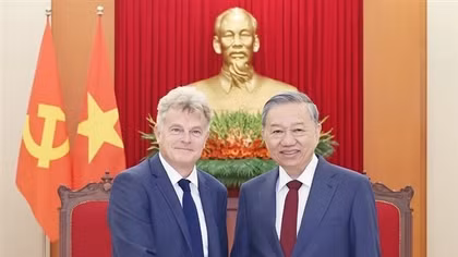 Tổng Bí thư Tô Lâm tiếp Đoàn cấp cao Đảng Cộng sản Pháp