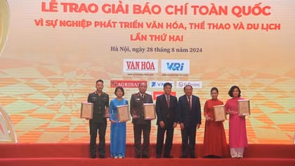 Trao Giải Báo chí toàn quốc “Vì sự nghiệp phát triển Văn hóa, Thể thao và Du lịch” lần thứ hai