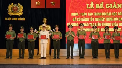 Học viện ANND trao bằng tốt nghiệp cho 156 học viên