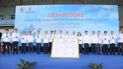 Phát động phong trào thi đua hoàn thành Dự án Phát triển Mỏ khí Lô B