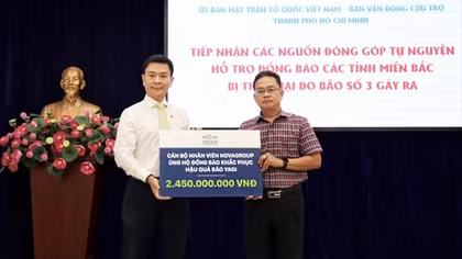 Thêm gần 2,5 tỷ đồng trao tặng, NovaGroup nối dài các hoạt động tiếp sức đồng bào vùng lũ