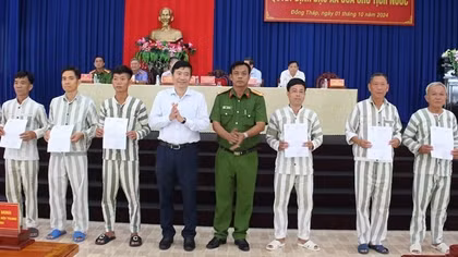Các trại giam, cơ sở giam giữ vùng Tây Nam bộ công bố Quyết định đặc xá năm 2024