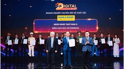 Kỷ niệm 32 năm thành lập, ONEBANK by Nam A Bank tiếp tục được vinh danh tại Giải thưởng Chuyển đổi số Việt Nam 2024
