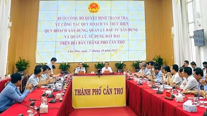 Thanh tra Chính phủ gia hạn thời gian thanh tra tại Cần Thơ