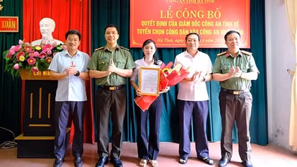 Tuyển dụng vợ của đồng chí Trần Trung Hiếu vào CAND