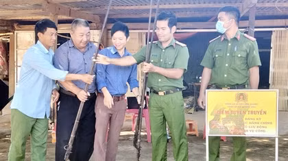 Hiệu quả từ thu hồi vũ khí tự chế ở Đắk Nông