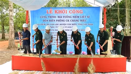 Khởi công xây dựng Bia tưởng niệm Liệt sĩ Đồn BPCK Chàng Riệc