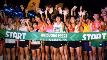 1.300 vận động viên tham gia giải chạy bộ Hải Dương Half Marathon