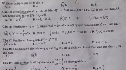 Ghi nhận thêm nhiều mã đề thi môn toán tại Đắk Lắk bị lỗi
