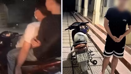 Làm rõ clip 2 thanh niên buông tay “diễn xiếc” mô tô