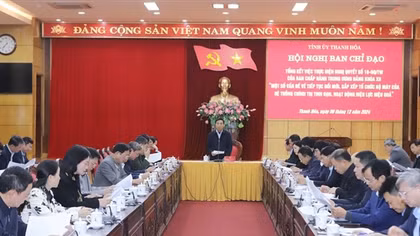 Tỉnh ủy Thanh Hoá công bố Đề án sắp xếp tinh gọn tổ chức bộ máy