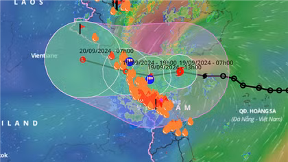 Bão số 4 cách Quảng Bình - Quảng Trị khoảng 190km, mưa to đến trên 500mm
