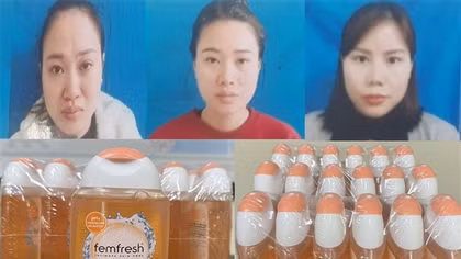 Cửa hàng kinh doanh mỹ phẩm bán dung dịch vệ sinh phụ nữ giả