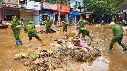 Công an Tuyên Quang: Lũ rút đến đâu, khắc phục đến đó