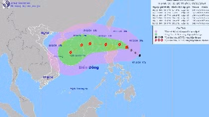 Bão Yinxing sẽ đi vào Biển Đông, trở thành cơn bão số 7