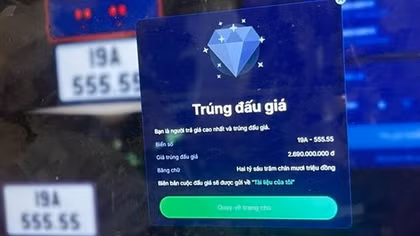 Đấu giá biển số ô tô thu về ngân sách 2.175 tỉ đồng