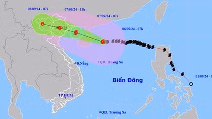 Siêu bão Yagi đang cách Quảng Ninh 600km, dự kiến đổ bộ vào các tỉnh ven biển Bắc Bộ
