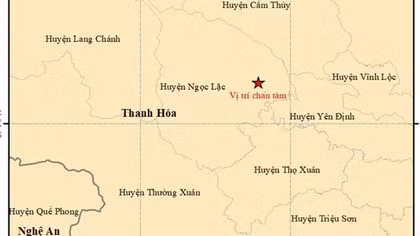Động đất hơn 4,1 độ richter gây rung lắc mạnh tại Thanh Hóa