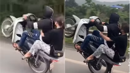 Khởi tố nhóm thanh niên đi xe máy “bốc đầu” trên đường Thái Nguyên - Chợ Mới
