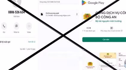 Mất 100 triệu đồng vì cài đặt app “Dịch vụ công” giả