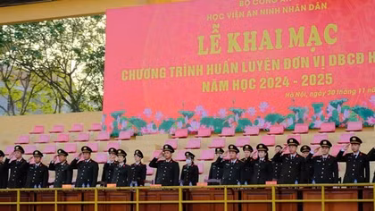 Học viện ANND ra quân huấn luyện và kiện toàn Trung đoàn dự bị chiến đấu