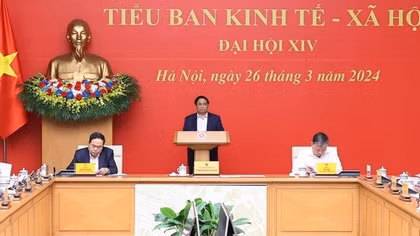 Thủ tướng Phạm Minh Chính chủ trì họp Tiểu ban Kinh tế-Xã hội Đại hội XIV của Đảng