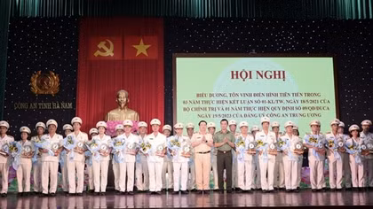 Tôn vinh 62 tập thể, cá nhân điển hình tiên tiến Công an tỉnh Hà Nam