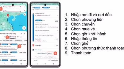 Đường sắt bán vé tàu qua bản đồ trực tuyến