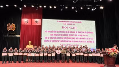Hà Nội biểu dương nhiều điển hình tiên tiến trong phong trào toàn dân bảo vệ an ninh Tổ quốc