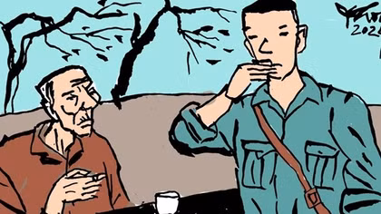 Ngồi xuống uống một ly trà