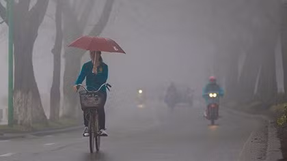 Miền Bắc có mưa và sương mù, nhiệt độ tăng